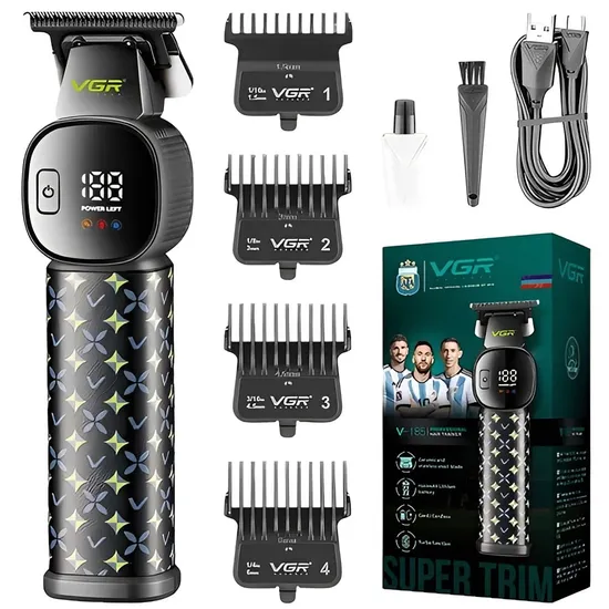 Cortador de Cabelo VGR V-185 Recarregável - Preto