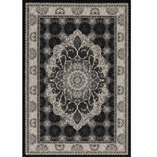 Tapete Turco Turquesa Tipo Persa 80 X 200 CM Preto