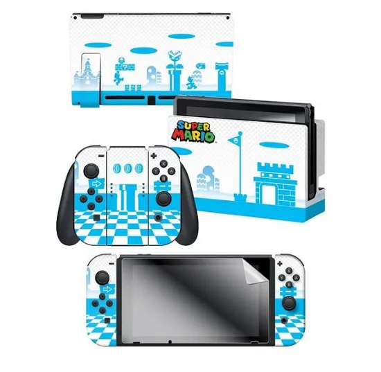 Adesivo para Nintendo Switch Super Mario Mushroom Kingdom 022552 com 3 Adesivos