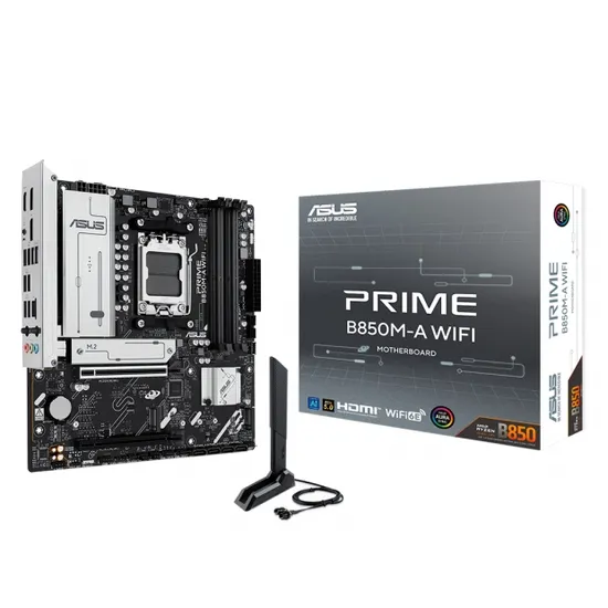 Placa-Mãe Asus B850M-A Prime Wifi DDR5/HDMI para AM5