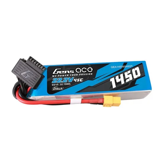 Bateria Gens Ace 22.2V 1450MAH 45C 6S G-Tech XT60