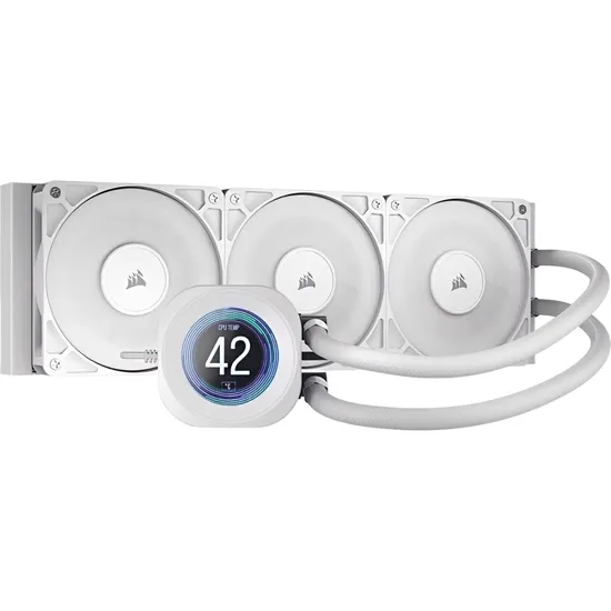 Cooler Líquido Corsair Nautilus 360 RS LCD 360 mm para CPU - Branco (CW-9061034-WW)