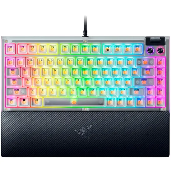 Teclado Razer Blackwidow V4 Phantom White RGB USB Inglês