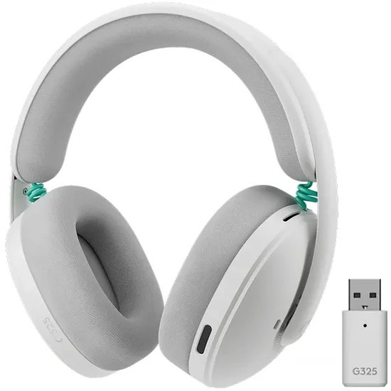 Headset Gamer Sem Fio Logitech G325 com USB para PC/PS5/Nintendo Switch - Branco/Cinza