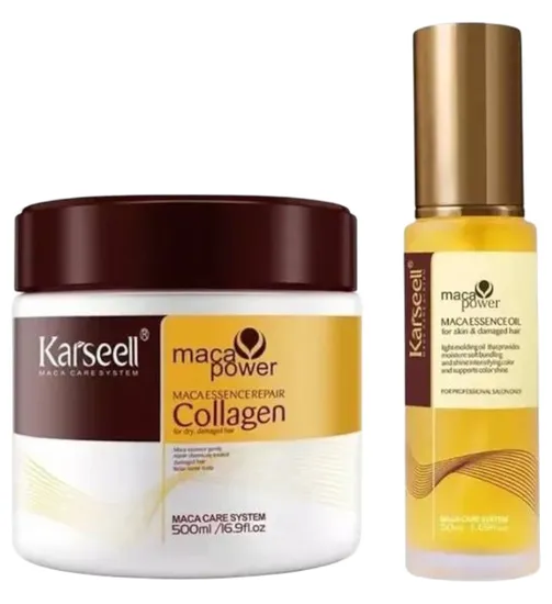 Kit Maca Power Karseell Máscara 500ML + Óleo Capilar 50ML