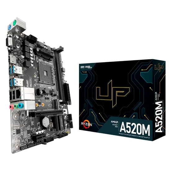 Placa Mãe Gamer Up A520M DDR4 Socket AM4 Chipset AMD A520 Micro ATX