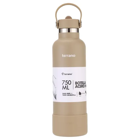 Garrafa Térmica Terrano - 750ML - com Bico + 2 Canudos - Areia