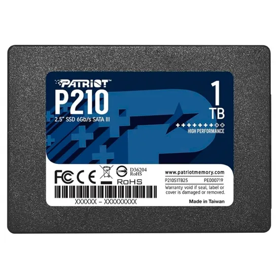 SSD 2.5 1TB Patriot P210 SATA P210S1TB25 520/430M
