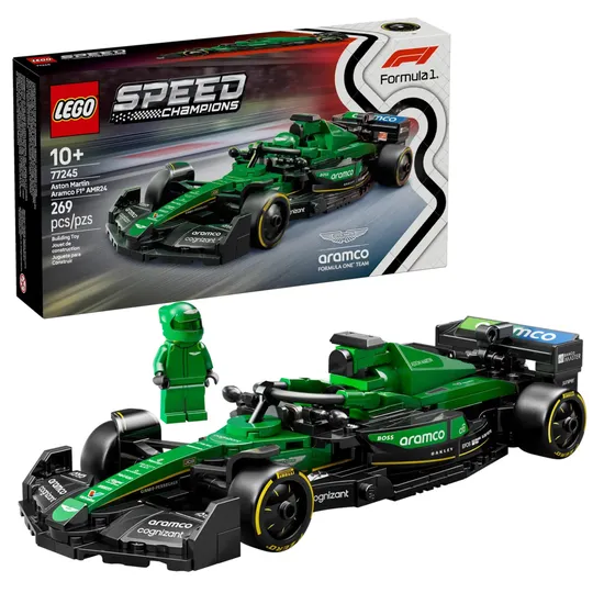 Kit Lego Speed Champions Carro de Corrida Aston Martin Aramco F1® AMR24 269 Peças