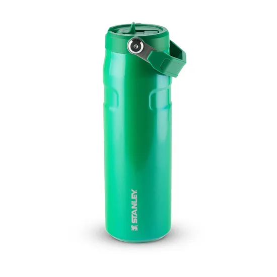 Garrafa Térmica Stanley The Aerolight Iceflow Flip Straw Preto 10-11283-193 - 710ML - com Bocal - Brilho Trevo