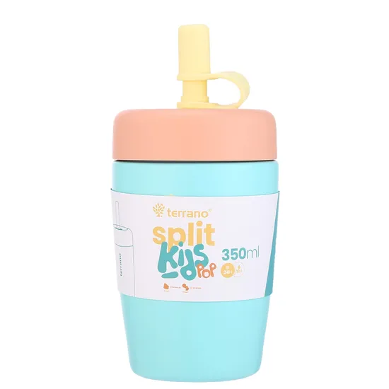 Copo Térmico Terrano Split Kids Pop - 350ML - Azul Claro