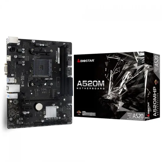 Placa-Mãe AMD AM4 Biostar A520MHP Micro ATX DDR4