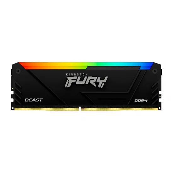 Memória Kingston Fury Beast RGB, DDR4 32GB (1X32GB), 3200MHZ, KF432C16BB2A/32, Preto