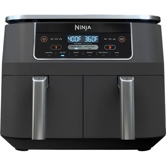 Fritadeira Air Fryer Ninja DZ201 Foodi 6 Em 1 110V - Cinza Escuro 7.6L