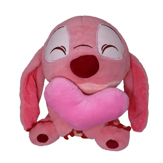 Boneco de Pelúcia Stitch Grande com Cobertor - Rosa - Lilás