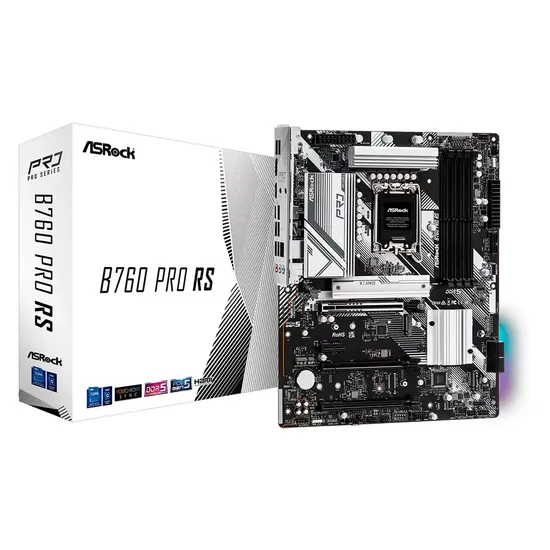 Placa Mãe Asrock B760 Pro RS 4xDDR5 Soquete LGA1700 Chipset Intel B760 Micro ATX