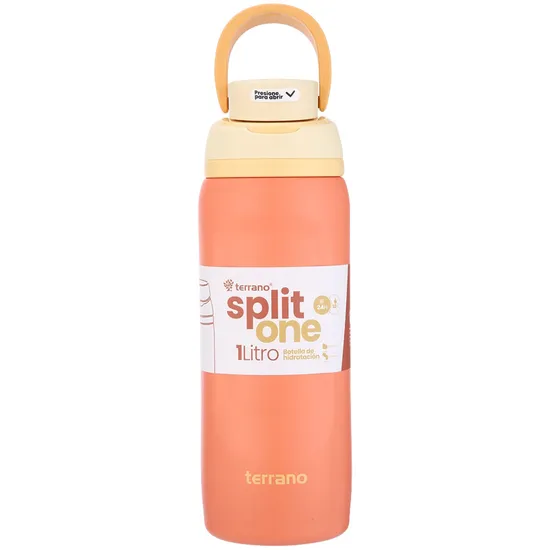 Garrafa Térmica Terrano Split One Pop Up - 1L - com Bico - Coral