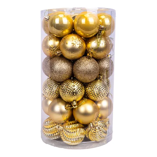 Bola de Natal com 41 Peças de 6 CM Dourada