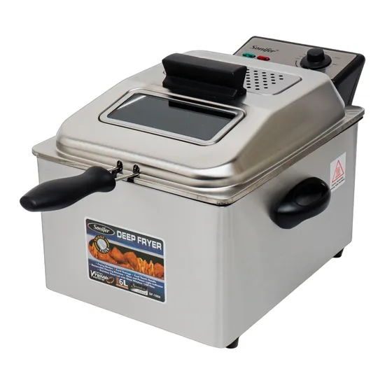 Fritadeira Elétrica Sonifer SF-1004 - 2400W - 6L - 220V 50/60Hz - Prata e Preto
