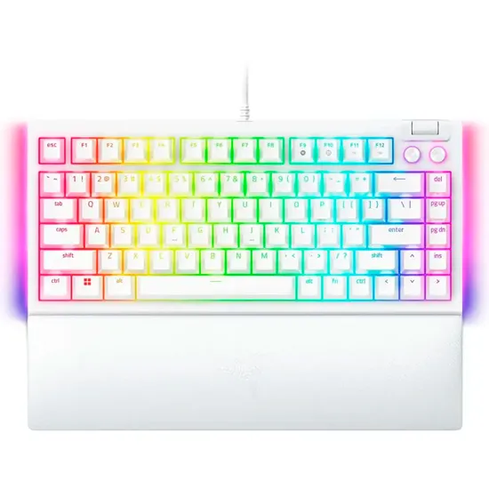Teclado Gamer Razer Blackwidow V4 75% Hot-Swappable Mecânico Gaming Whi - RZ03-05001700-R3M1