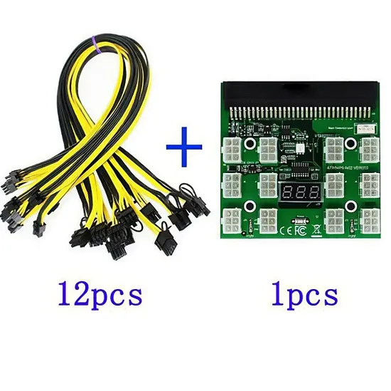 Kit Placa PCI-e ATX64P6-N02 VER006 + 12 Cabos 6 Pinos
