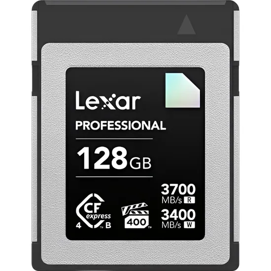 Cartão de Memória Cfexpress Tipo B Lexar Professional Diamond 3700-3400 MB/s 128 GB (LCXEXD4128G-Rneng)