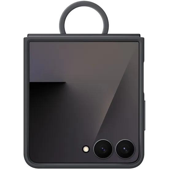 Capa Samsung Galaxy Z FLIP7 EF-PF766TBEGWW Ring Silicone - Preta