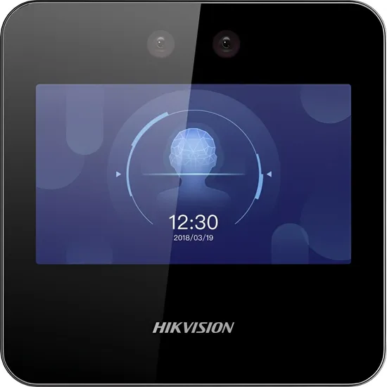 Terminal de Acesso Facial Hikvision DS-K1A340WX Touch 4.3 Polegadas 2MP - Preto