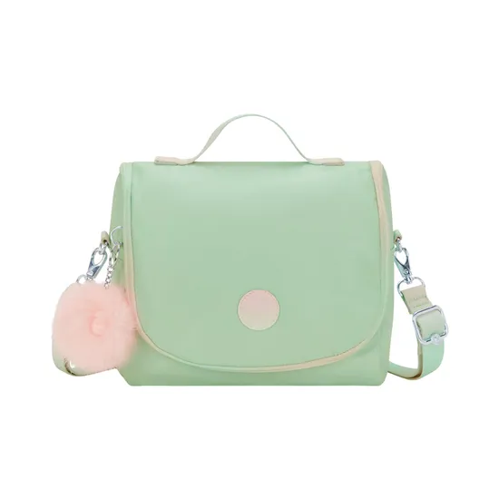 Lancheira Kipling New Kichirou Verde Macio Metálico