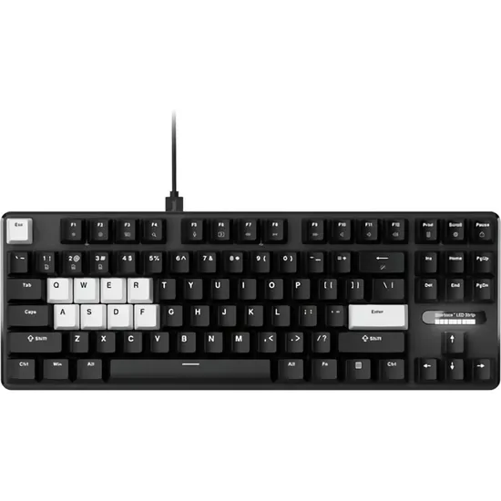 Teclado Gamer Mecânico Pulsar PCMK 3 He TKL 80% RGB 8K USB Gateron Switch - Preto
