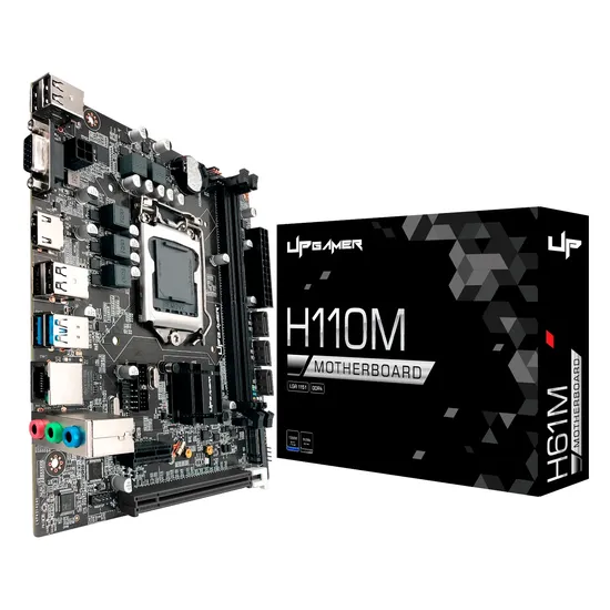 Placa Mãe Gamer Up H110MDR4 DDR4 Soquete LGA 1151 Chipset Intel H110 Micro ATX