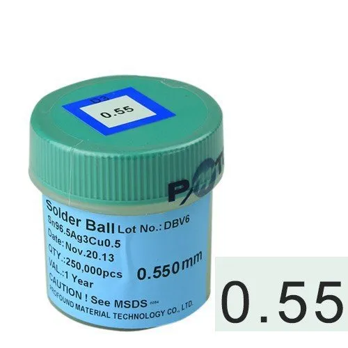 Bolinha de Solda BGA 0.55MM 250G Lead Free