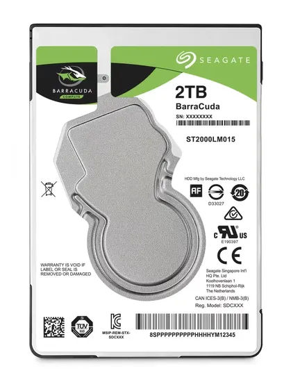 Disco Rígido para Notebook Seagate Barracuda 2.5" / 2TB / 128MB / 5400 RPM - (ST2000LM015)