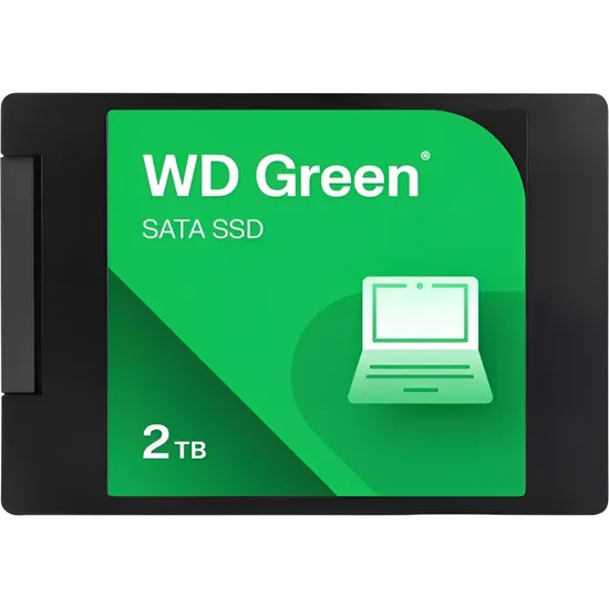 SSD 2.5" Western Digital Green SATA 545-450 MB/s 2 TB - Preto/Verde (WDS200T5G0A)