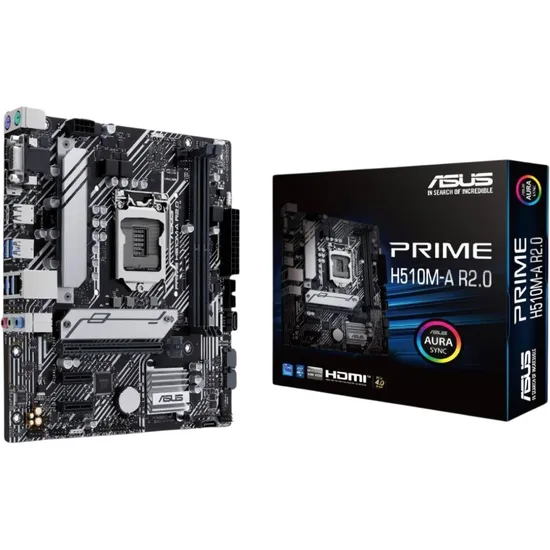 Placa-mãe Asus Prime H510M-A R2.0 M.2/ DDR4/ DP/ HDMI/ VGA/ USB3.2 S1200