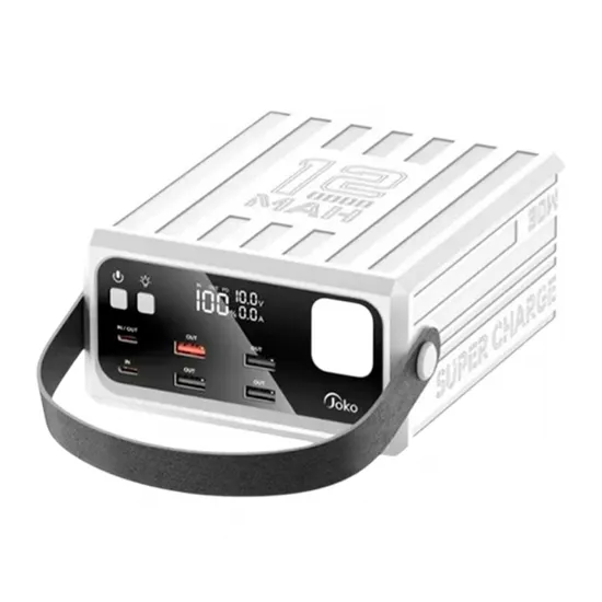 Carregador Portátil Joko J43 120000mAh PD 30W Branco Fonte de Alimentação USB 22.5W