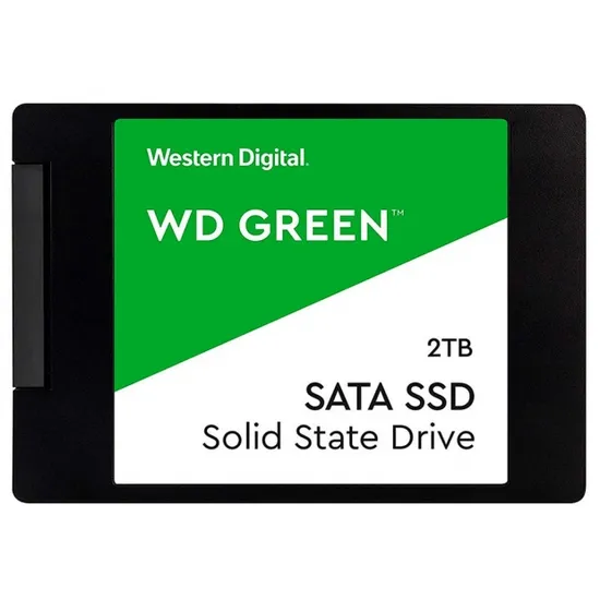Disco SSD Western Digital WD Green, 2TB, 2,5", SATA 3, Leitura 545MB/s, WDS200T2G0A