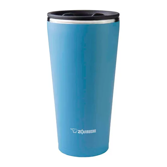 Copo Térmico Zojirushi Inox com Tampa a Vácuo Celeste 450ml