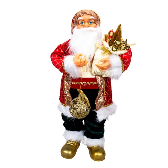 Boneco Decorativo de Natal Papai Noel 60 cm Vermelho