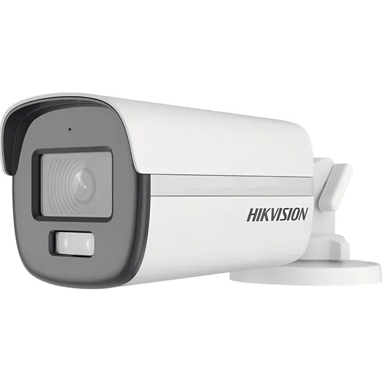 Câmera de Vigilância Hikvision Bullet DS-2CE12KF0T-LPFS 3K Colorvu 2.8mm - Branco/Preto