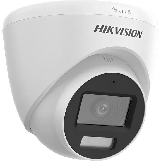 Câmera de Vigilância Hikvision Dome DS-2CE78K0T-LFS 3K - Branco/Preto