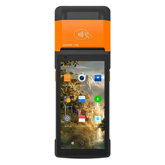 Impressora Térmica Sunmi V2S T5940 Tela 5,5" - Preto e Laranja