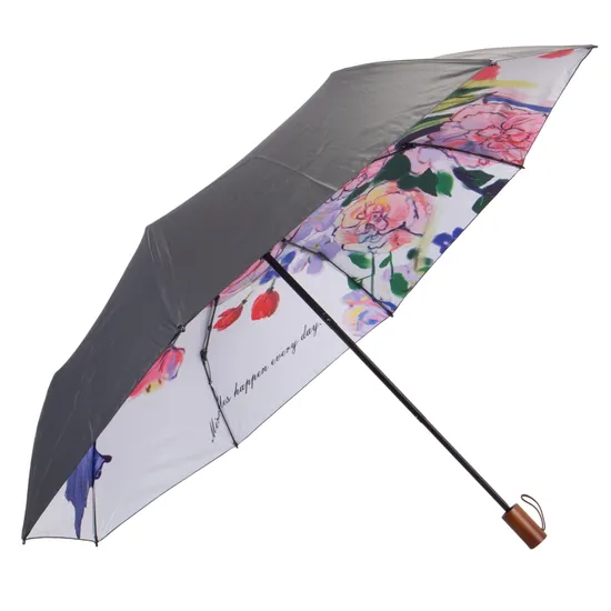 Guarda-Chuva Rosa/Lilás/Verde Fundo Branco