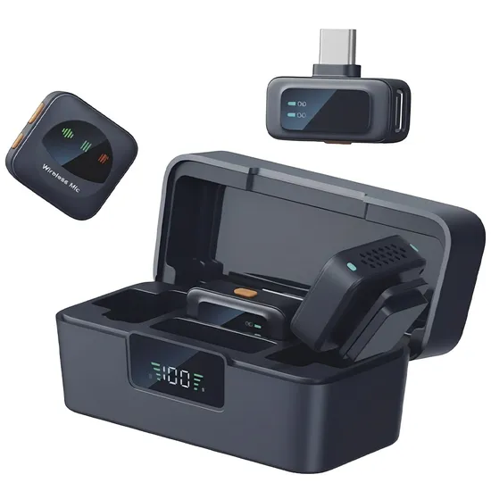 Microfone para Celular Satellite A-MK205 Sem Fio - Preto