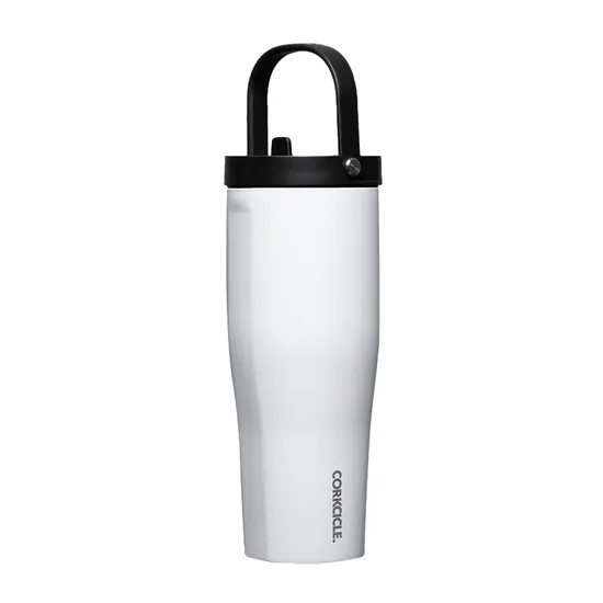 Garrafa Térmica Corkcicle Series A Go Cup XL 890 ml - Com Bico - Branco Brilhante