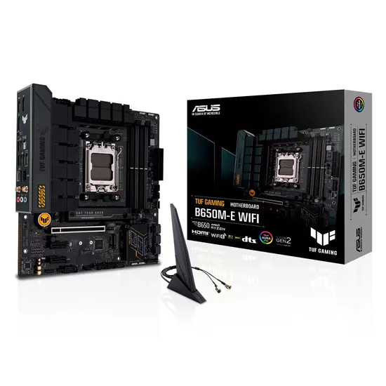 Placa Mãe Asus Tuf Gaming B650M-e Wifi Socket AM5 Chipset AMD B650 DDR5 Micro Atx