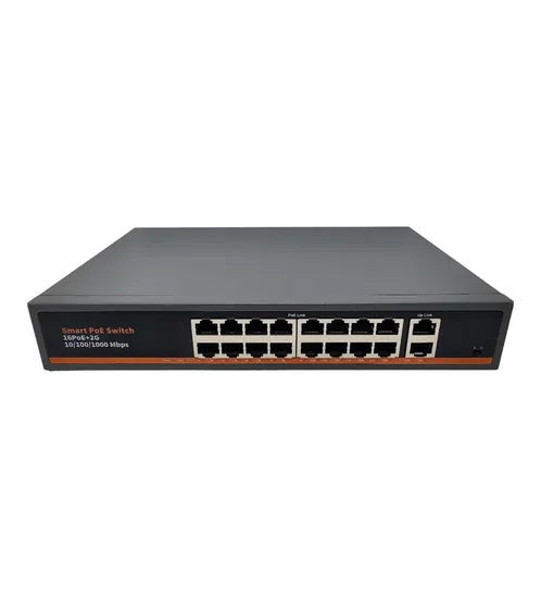 Switch Gerenciável 16 Portas PoE 250W 10/100/1000Mbps 16 PoE + 2 Portas GE RJ45 G1620GB