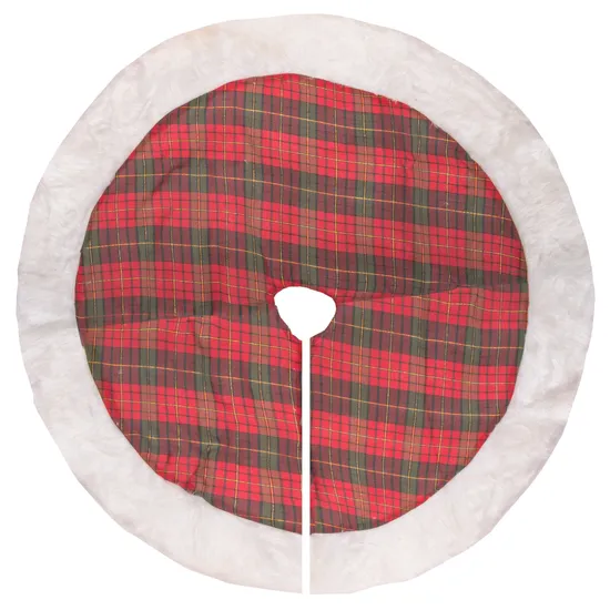 Saia para Árvore de Natal com Design Natalino Vermelho-Verde 90cm