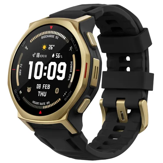 Relógio Smart Amazfit T-Rex 3 Pro 44MM A2549 - Preto Dourado