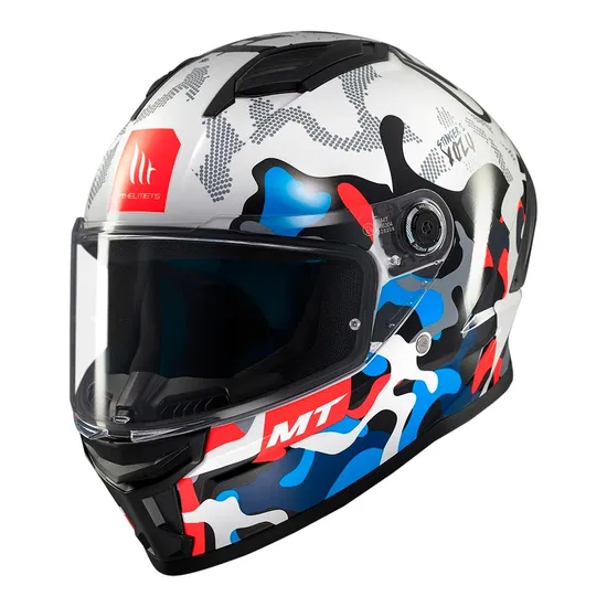 Capacete MT Helmets Stinger 2 Yozu A7 - Fechado - Tamanho L - Brilhante